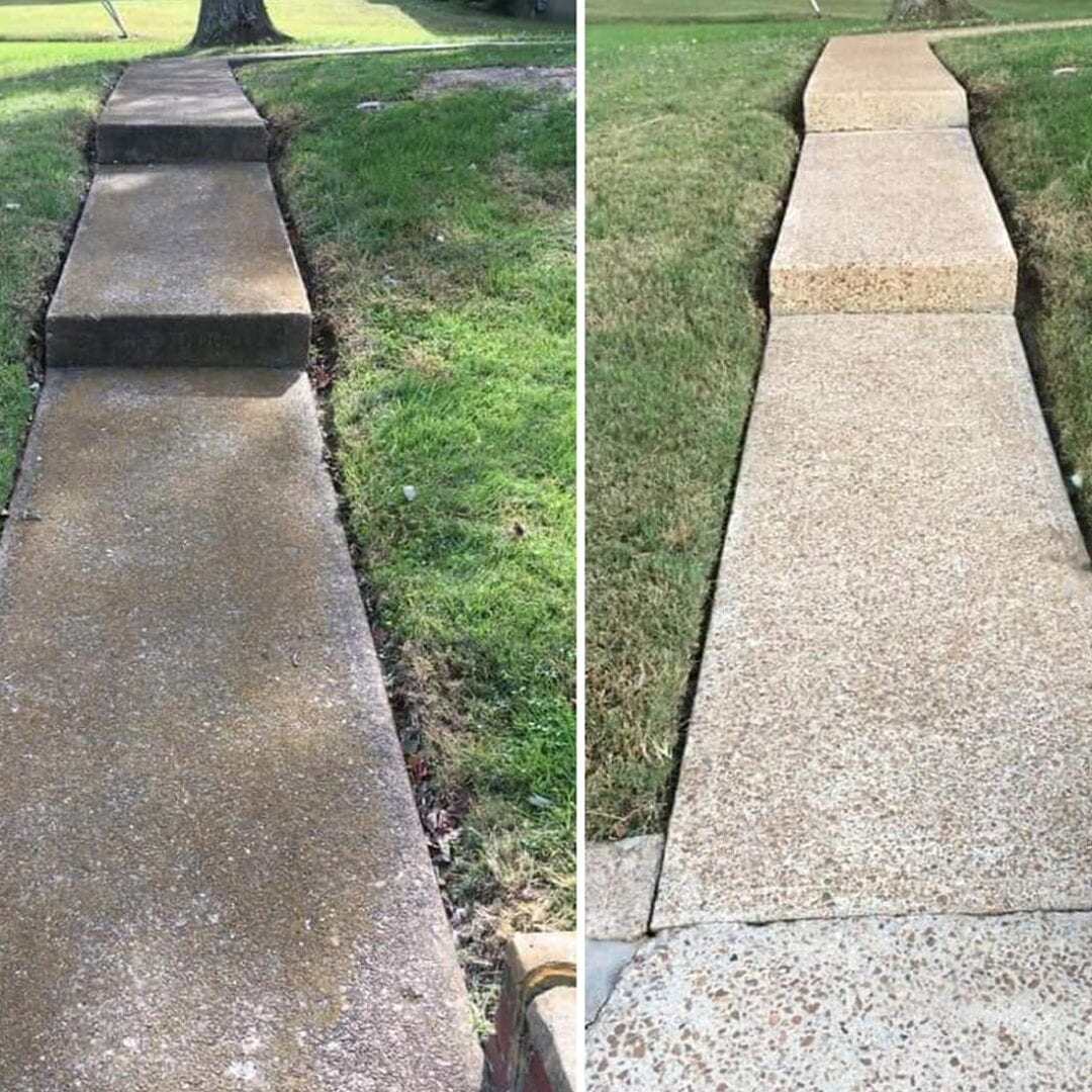 Concrete Walkway Washing