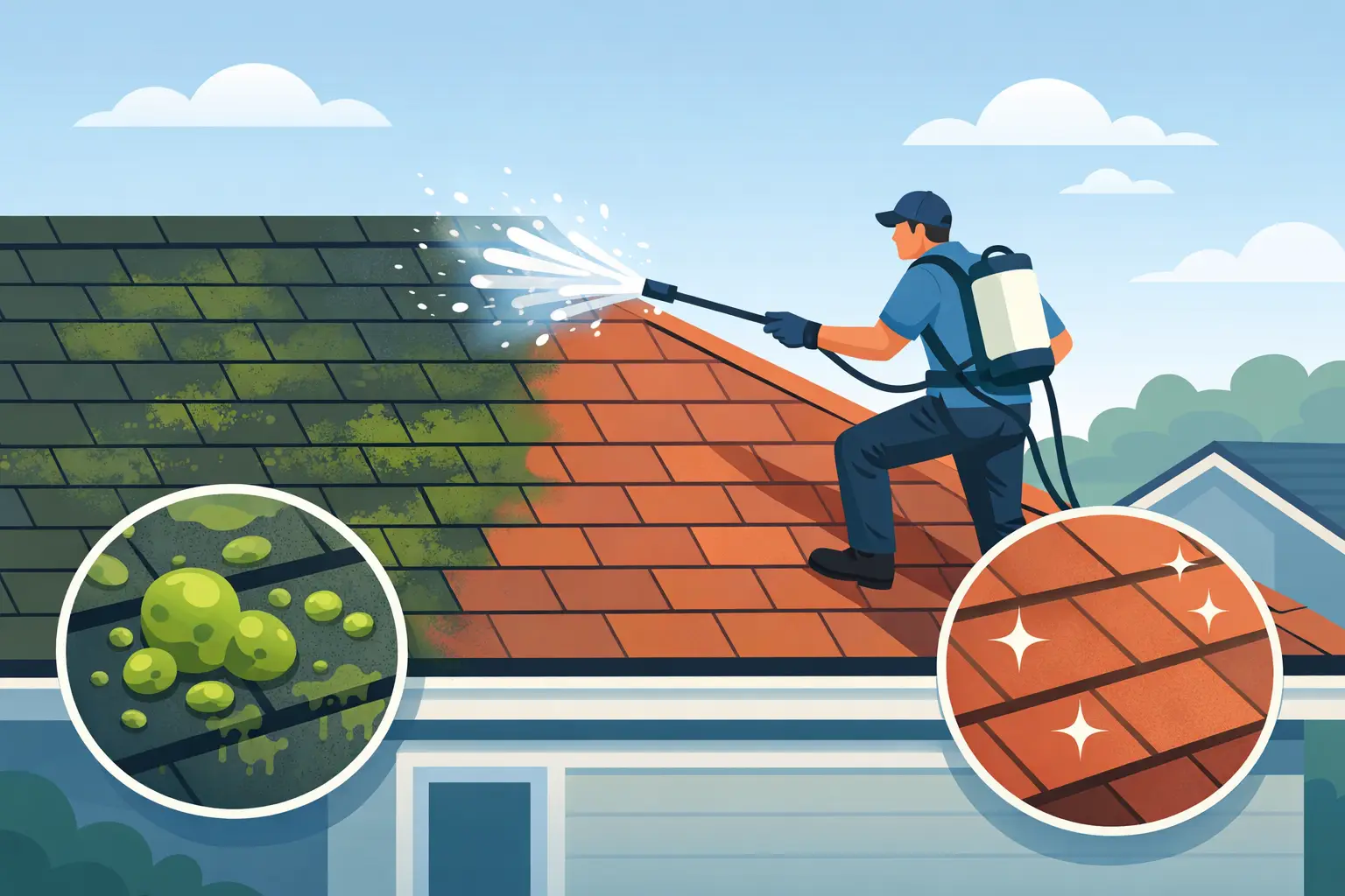 Roof Algae Removal That Protects Your Shingles