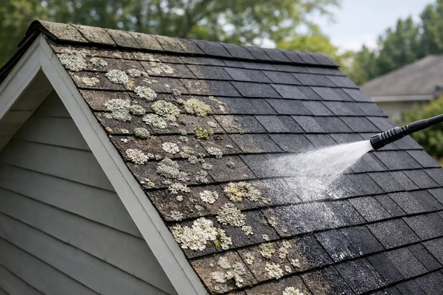 Can Soft Washing Remove Lichen From Your Roof?