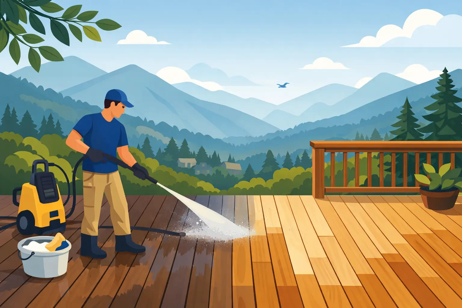 Deck Cleaning Asheville for Safer Wood Restoration