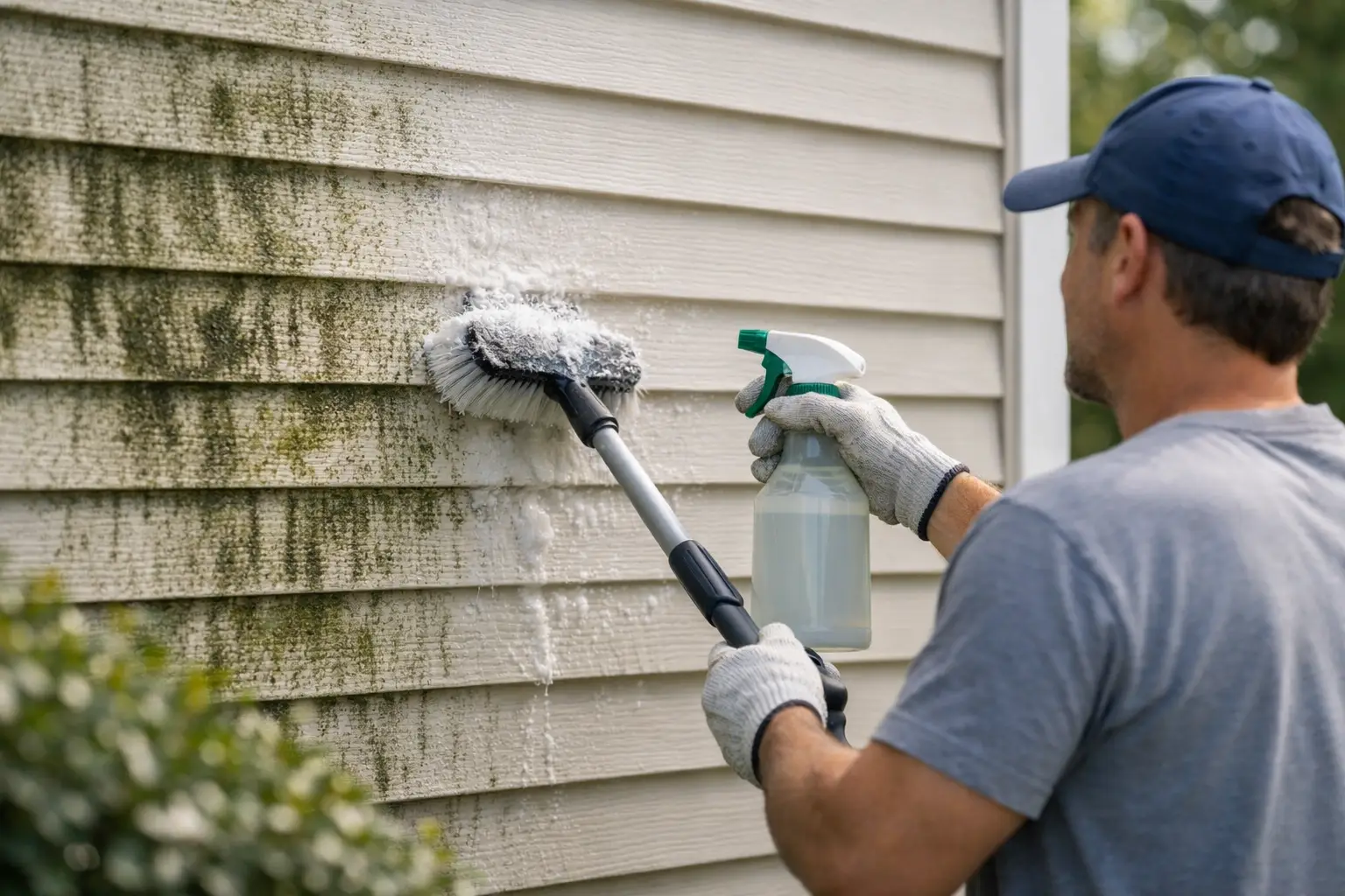 How to Remove Mildew From Siding Safely