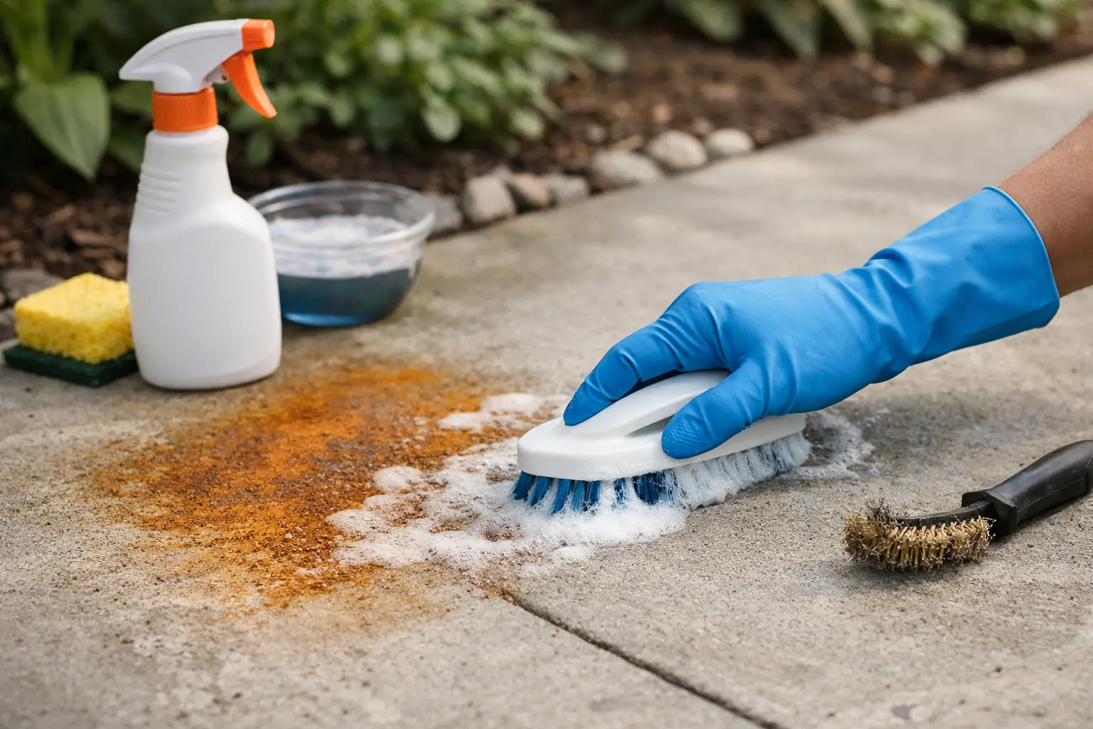 Rust Stain Removal From Concrete That Works Safely