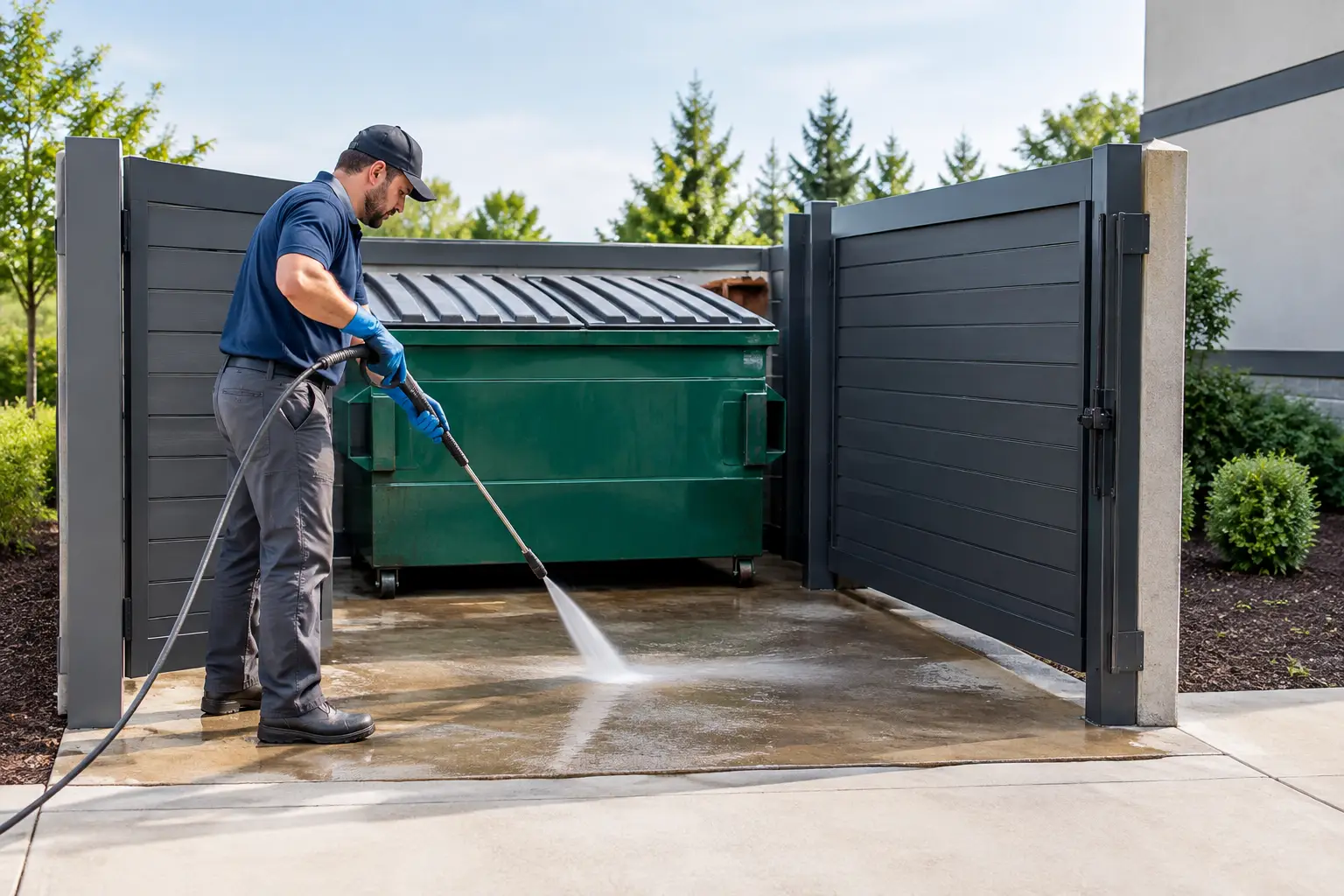 How to Maintain a Clean Dumpster Enclosure