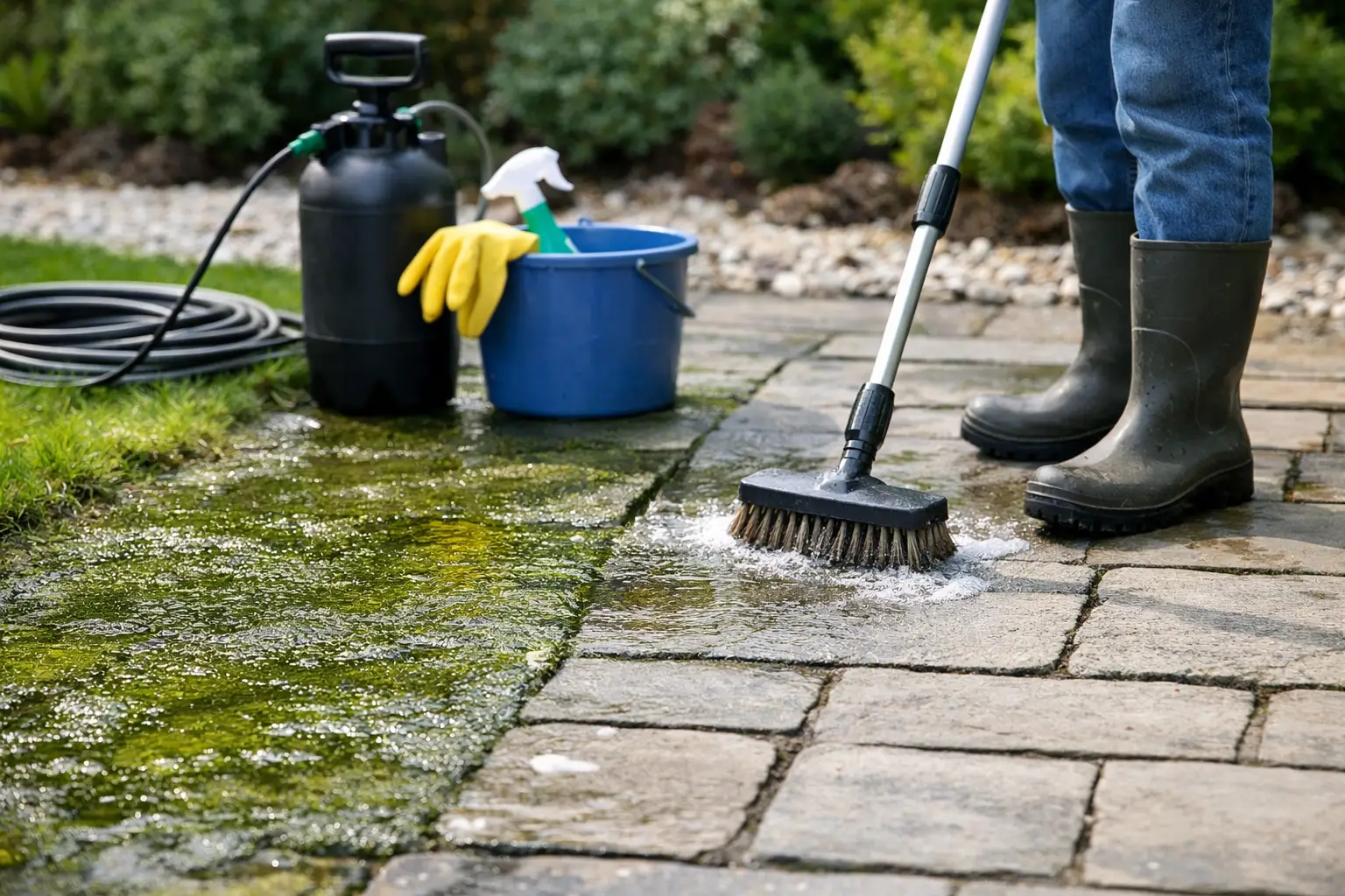 How to Prevent Algae on Walkways Safely