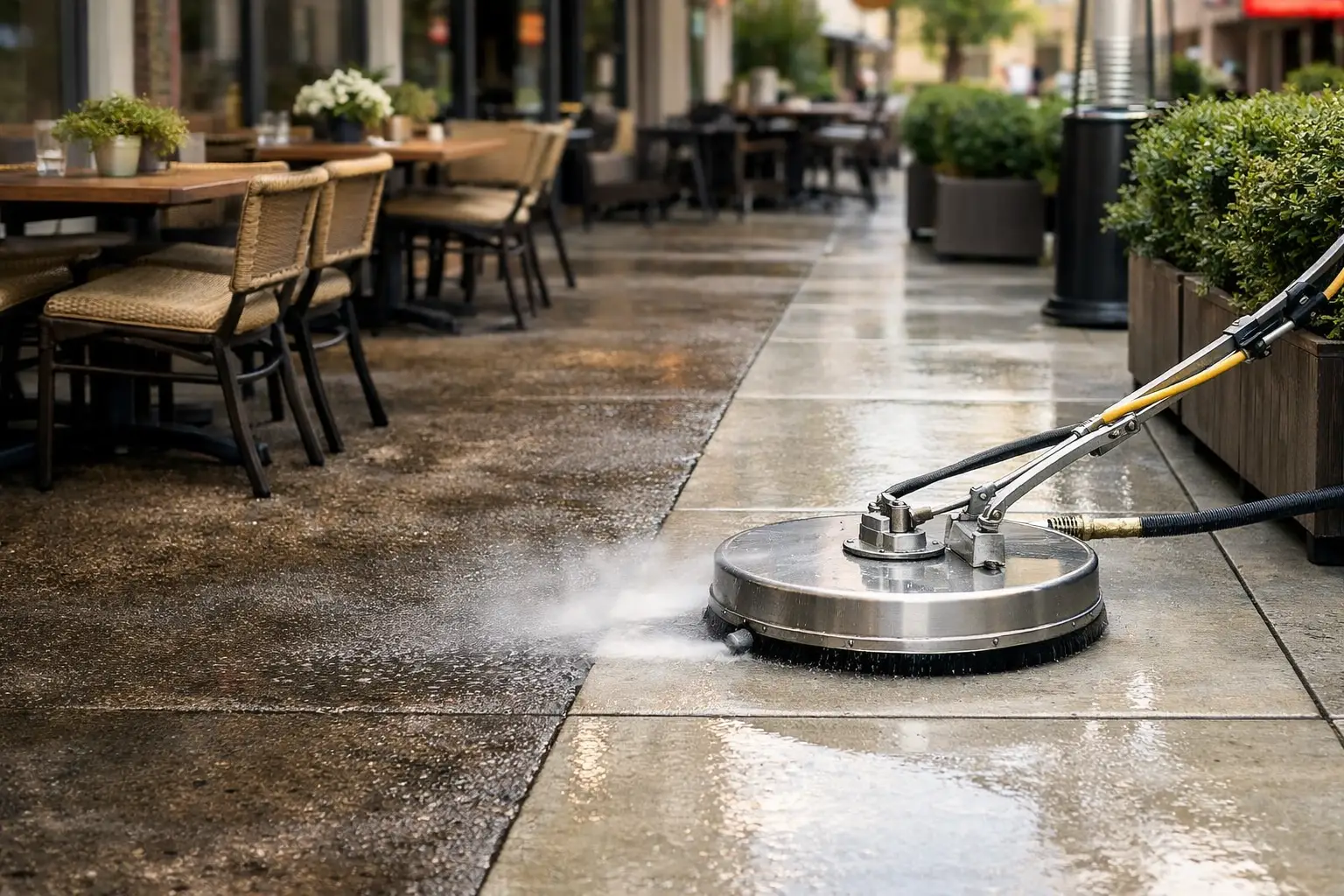 Restaurant Sidewalk Cleaning Results That Last