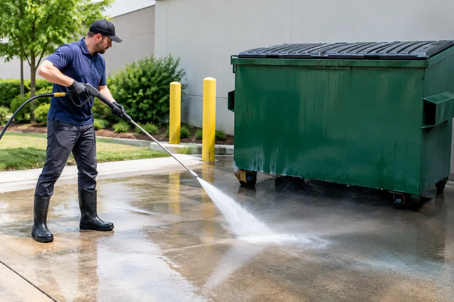 Commercial Dumpster Pad Cleaning That Protects Property